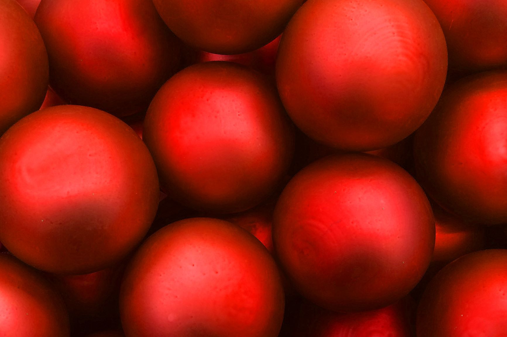 red ornament balls