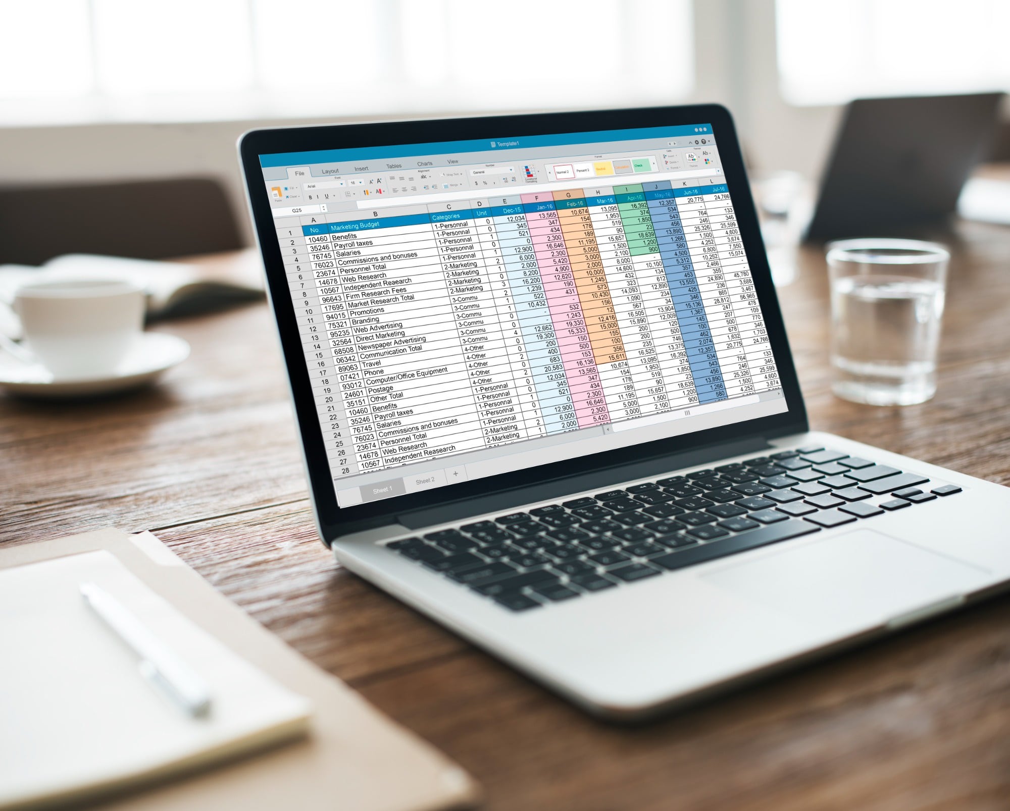 spreadsheet document information financial startup
