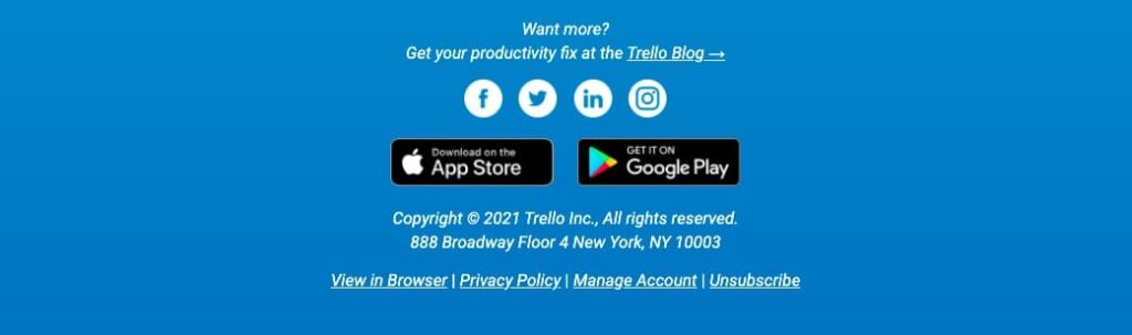 trello email footer screenshot