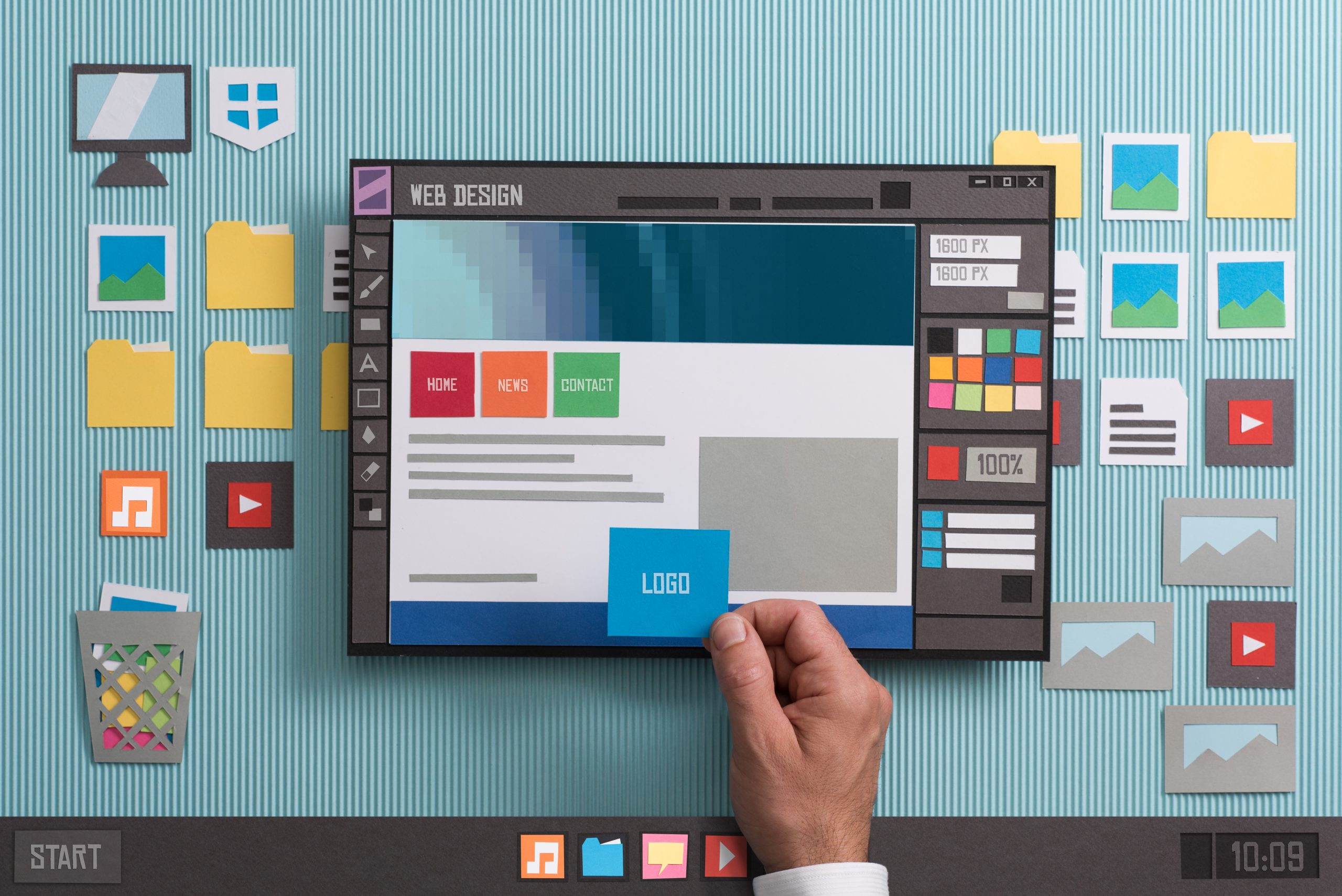 Web Design Icon in brand colors